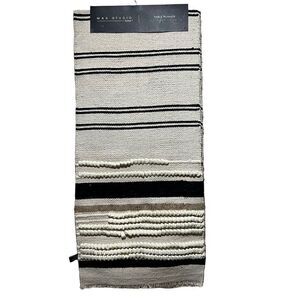 Max studio Table Runner Neutral Nautical striped home decor